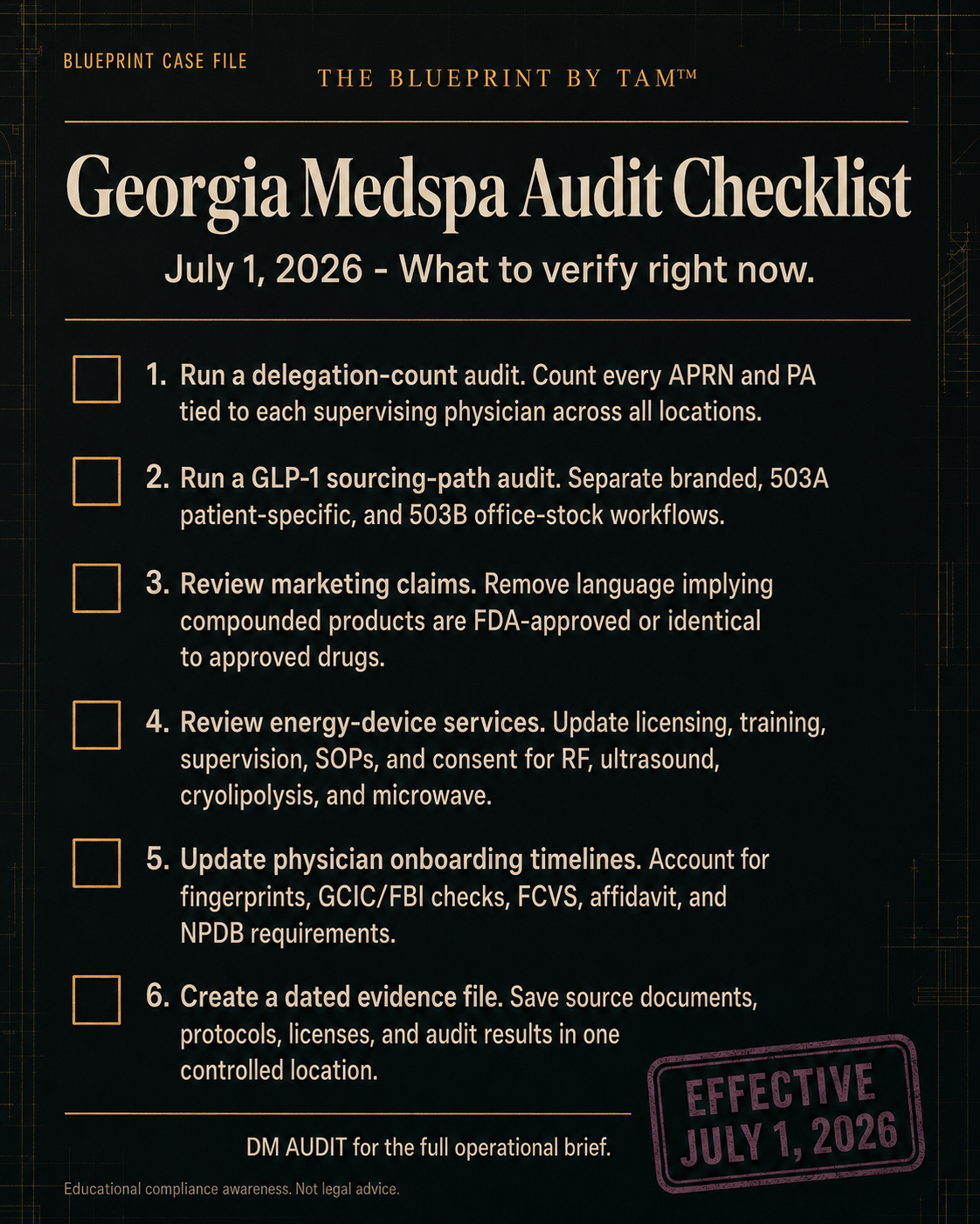 Georgia Regulatory Reality Check checklist preview