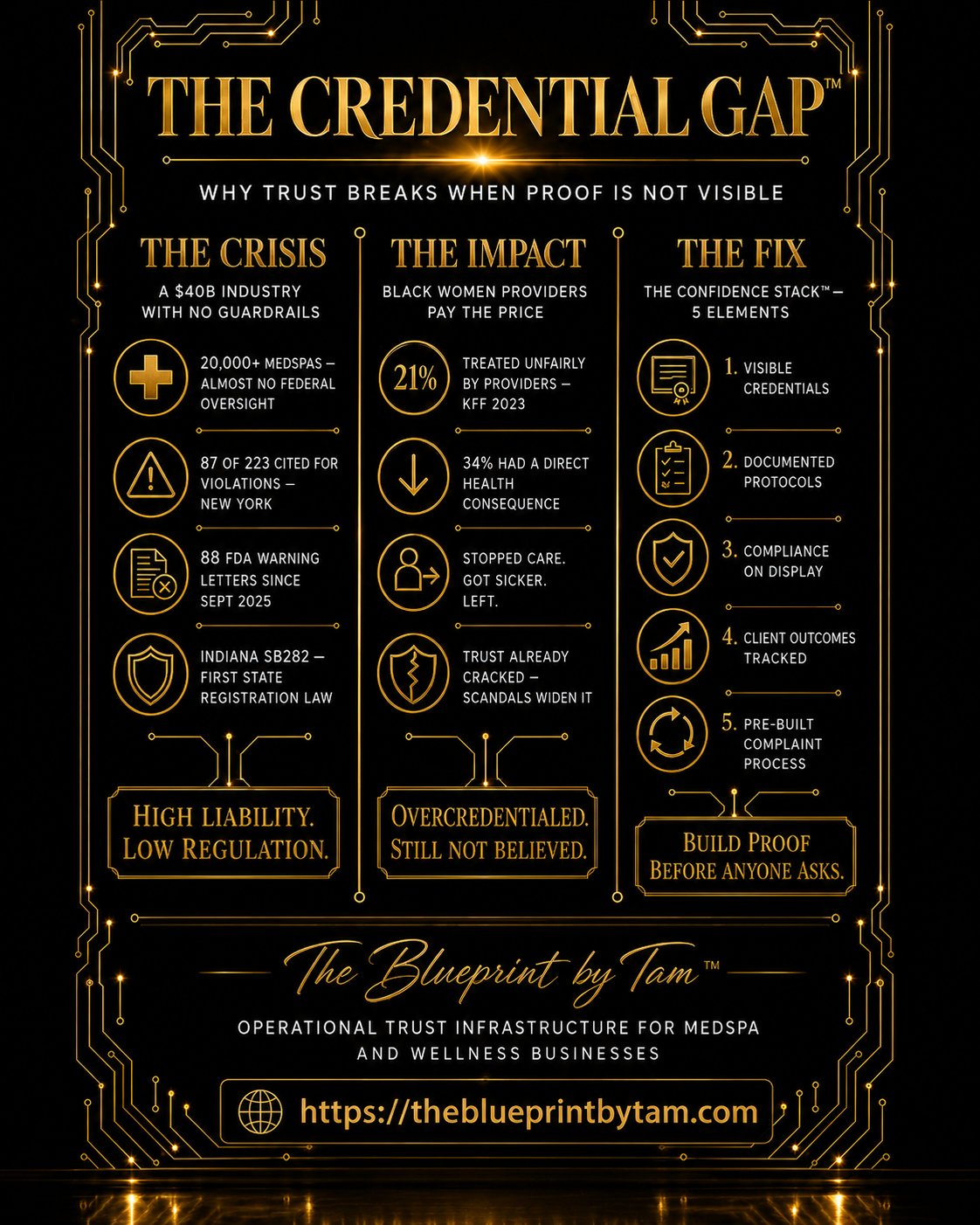 The Credential Gap infographic preview